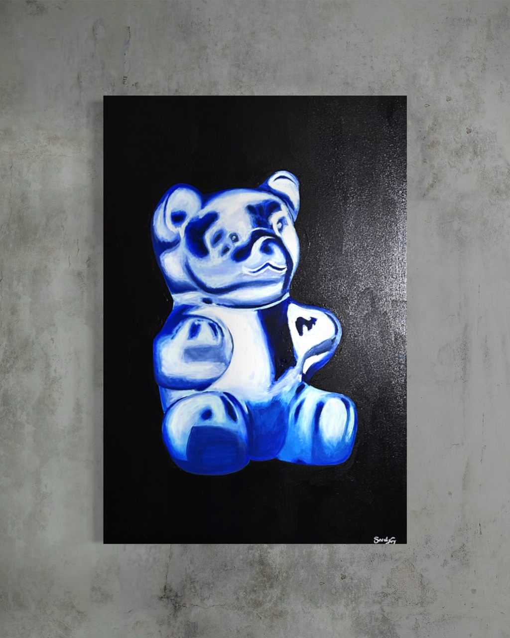 “Chrome Gummy Bear” Painting